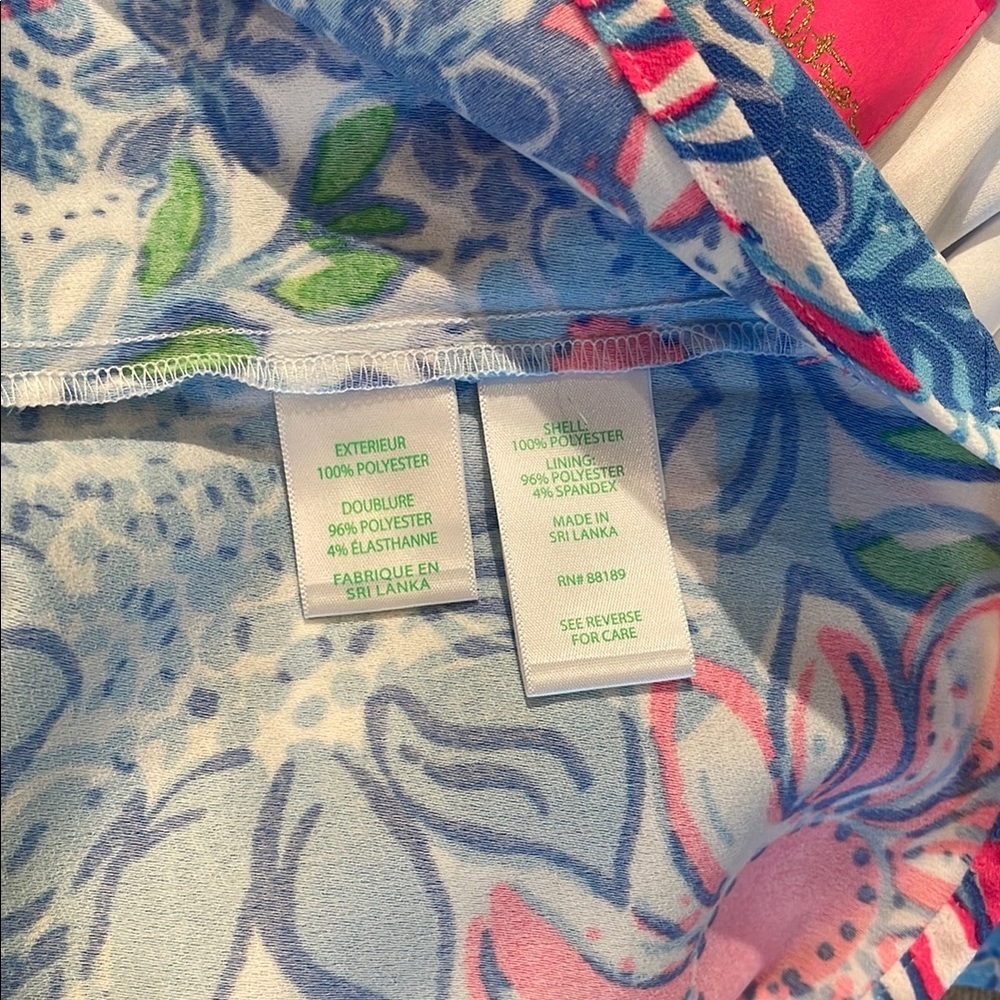 Vibrant NWT Floral Ruffle Sleeve Skort jumper by LILLY PULITZER Sz 8 - Picture 8 of 8